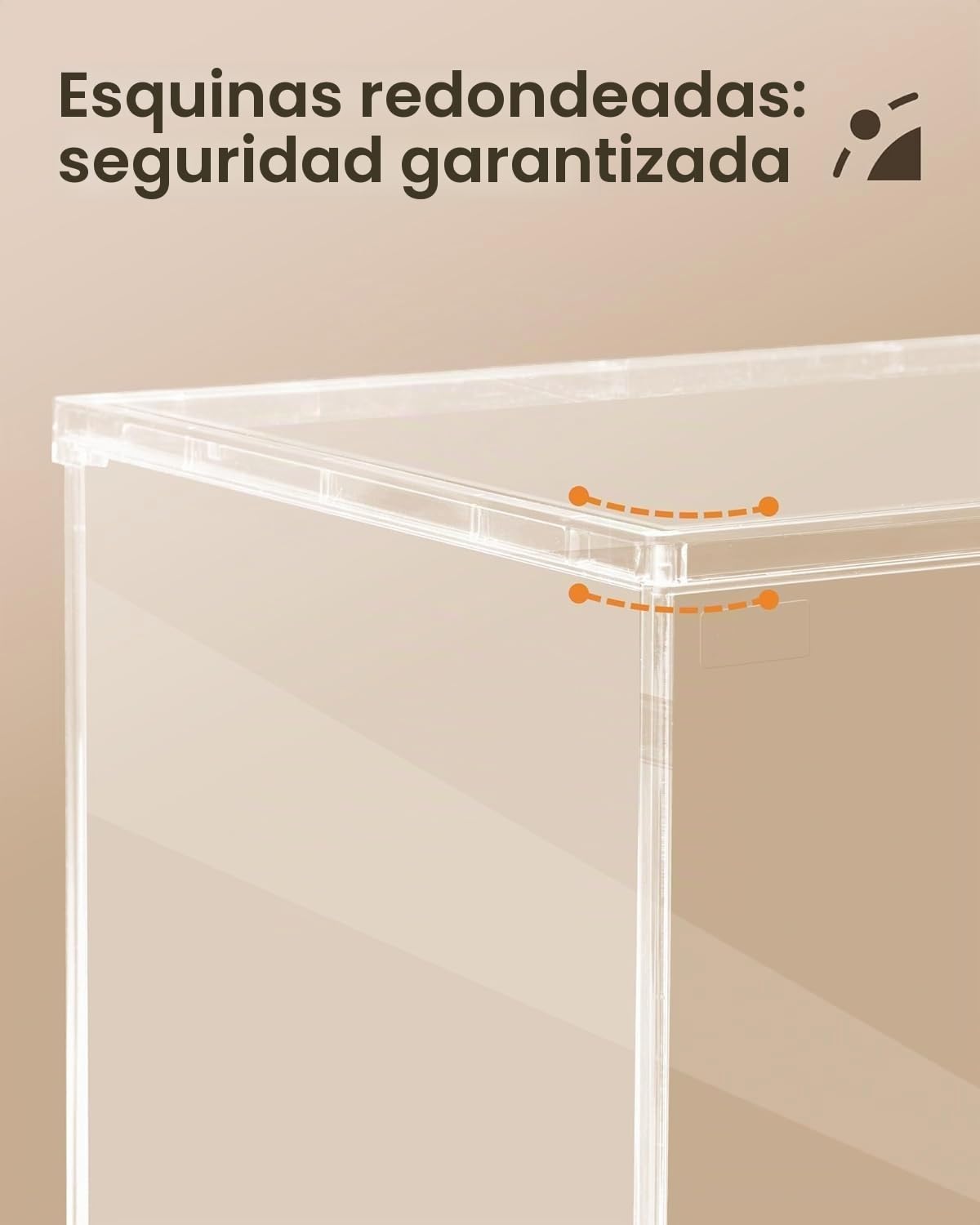 ROWOOD Vitrina Acrílica, 29x24x24cm, Montaje Sencillo Y Protección contra El Polvo, Ideal para Casas De Muñecas, Puzzle 3D, Coleccionables O Almacenamiento En Casa Showcase Transparente Y Resistente