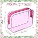 Weewooday 12 Pieces Clear Makeup Bags Cosmetic Storage Bags PVC Zipper Pouches Travel Waterproof Makeup Plastic Case for Women Organizing Toiletries Traveling Bathroom(Medium,Hot Pink)