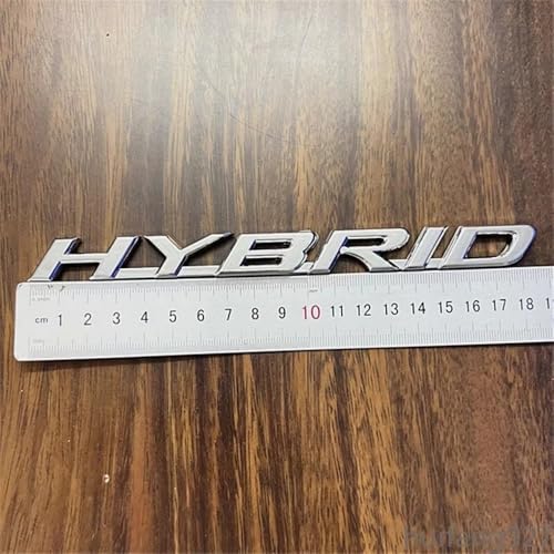 Image of 1x Metal Hybrid Emblem Fits for 19-23 Rear Door Left Hand Badge Decals (Silver)