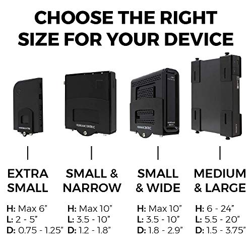 HumanCentric Cable Box and Modem Mount, Adjustable Wall Mount for Small and Wide Devices, Cable Boxes, Modems, DVD Players, Streaming Media Devices, Mount on The Wall Behind TV, Hardware Included by HumanCentric - Image 2