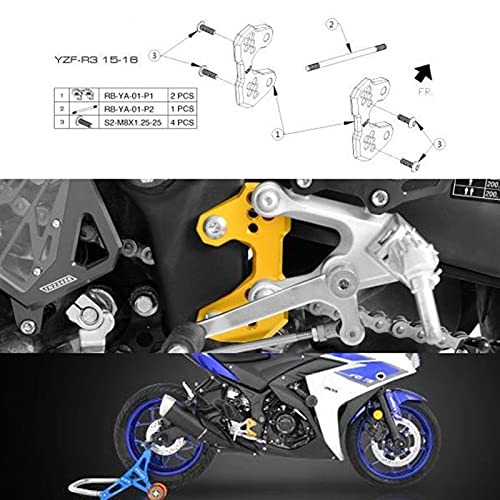 Commandes Reculées CNC pour Yamaha R3 MT03 2015-2020 - 3