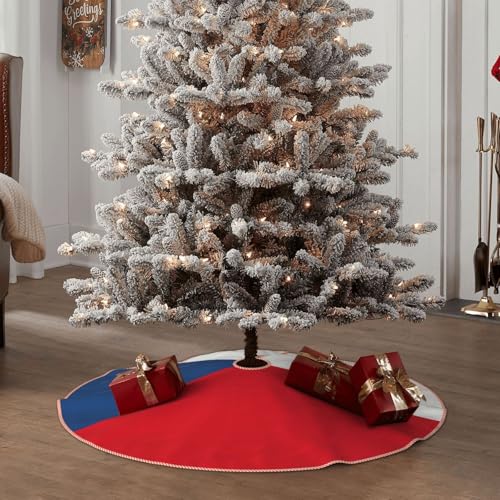 Jupe de sapin de Noël République tchèque protège sol et cache pied rustique