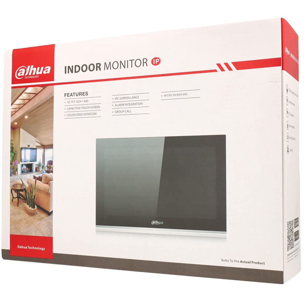 DAHUA VTH5441G MONITOR INTERIOR 10" DE SUPERFICIE PARA VIDEOPORTERO IP POE SD 6E 1S ALARMA