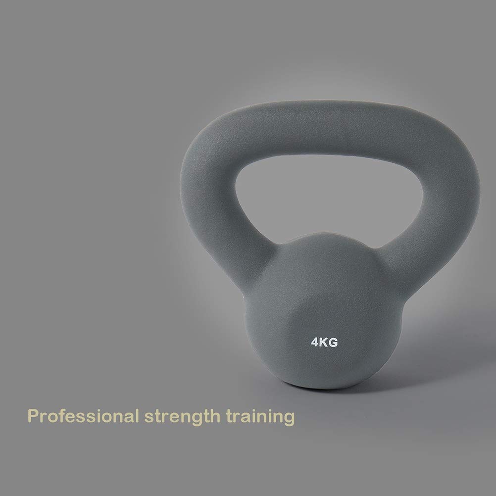 Kettlebell AGYH Soft Touch in Ghisa, Attrezzatura Sportiva per Uomo, Donna E Bambino, 4 kg / 5 kg / 6 kg, 3 Colori
