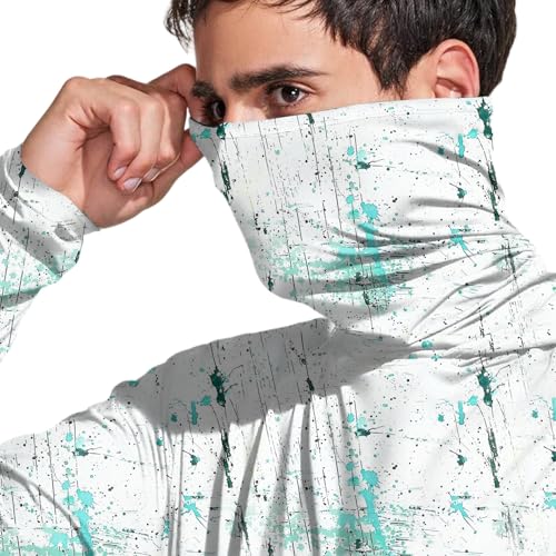 Mens Long Sleeve Sun Protection Shirts Uv Casual Summer Hooded Shirt Fishing Blouses Lightweight4