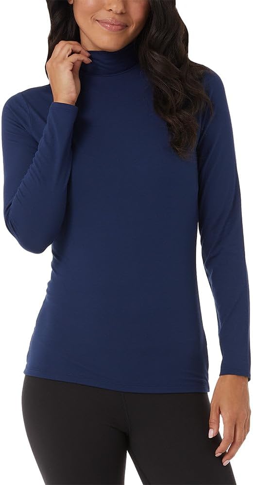 32 Degrees Women's Cozy Heat Base Layer Mock Neck Top - Thermal Long Sleeve Shirt for Winter Layering