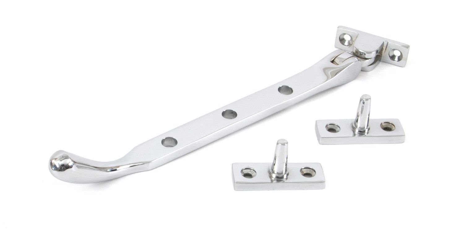 From The Anvil Polished Chrome Plate Polished Chrome 12 Inch Peardrop Stay