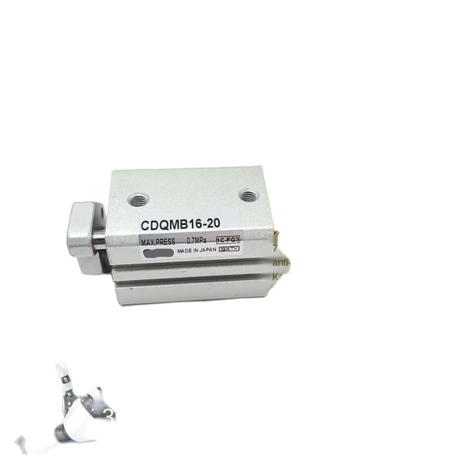 Cylindre mince à tige de guidage compact pour espace réduit