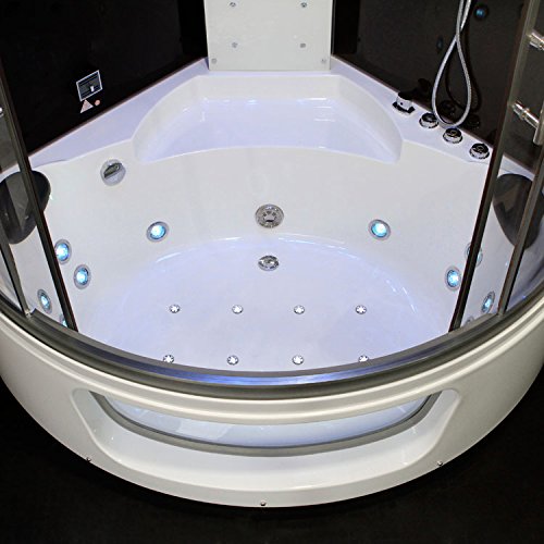 EAGO Dampfdusche DA336F12 schwarz/ 150×150-2