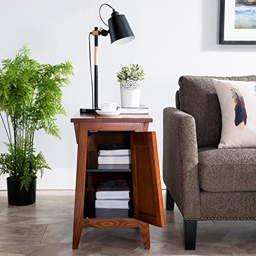 Image of Leick Home Mission Cabinet End Table, 15 inch, Russet