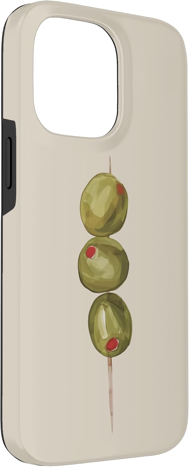 Retro Summer Gourmet Olive Martini Case for iPhone 14 Pro Max
