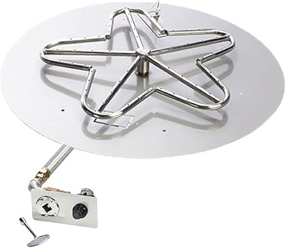 HPC Fire Spark Ignition Fire Pit Burner Kit PENTA30-FPK-NG, 30-Inch Flat Pan, Natural Gas