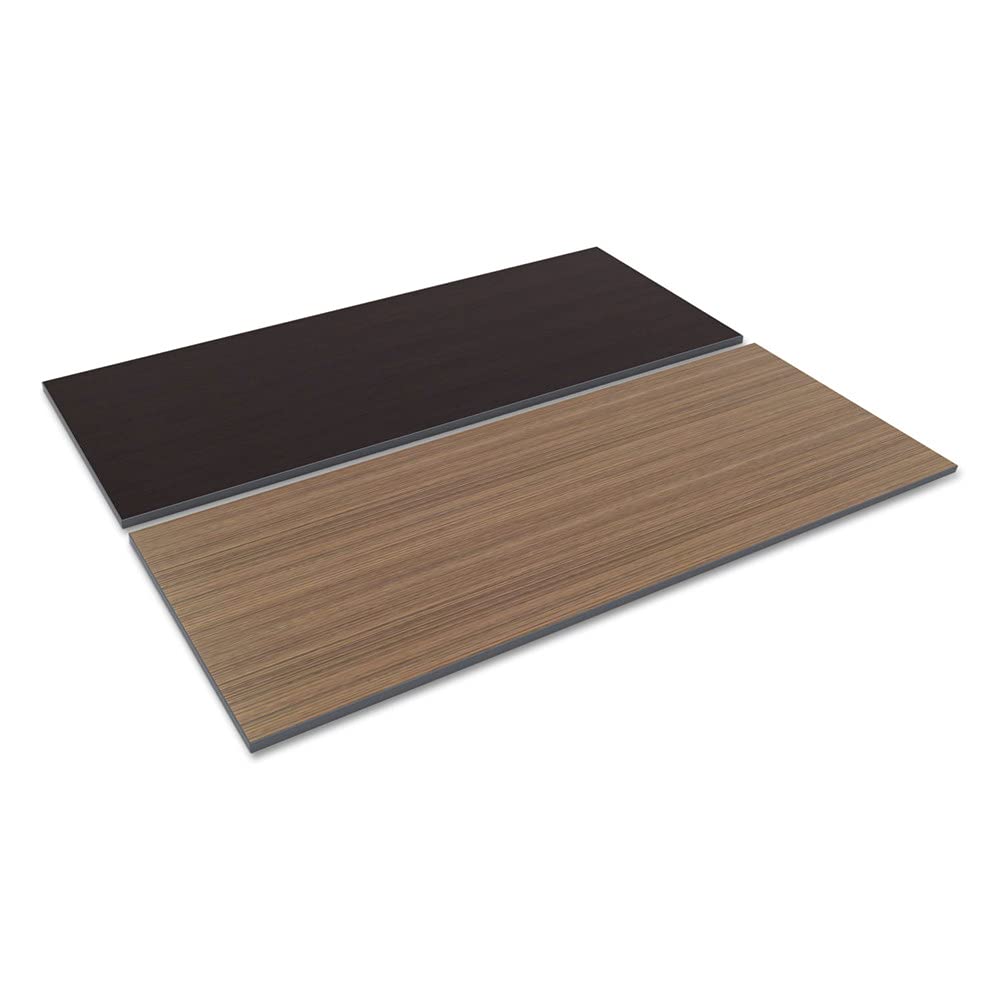 Reversible Laminate Table Top, Rectangular, 71.5w X 29.5d, Espresso/Walnut