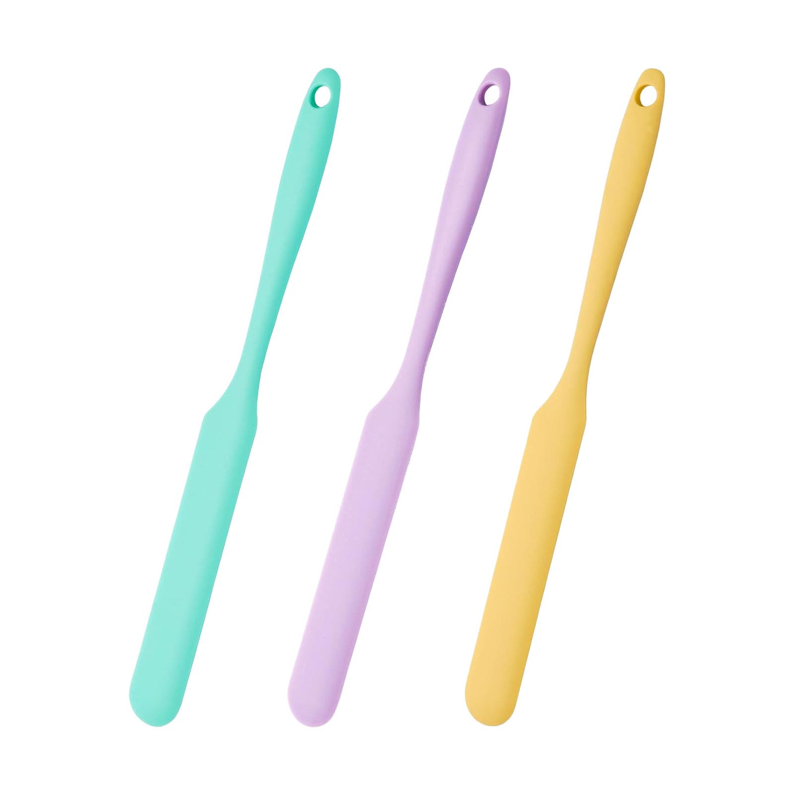 Kalttoy 3 Pieces Silicone Scraper Set with Gentle Edges Great for Baking Cooking and Food Ready Texture Flexible Elastomer Scrapers