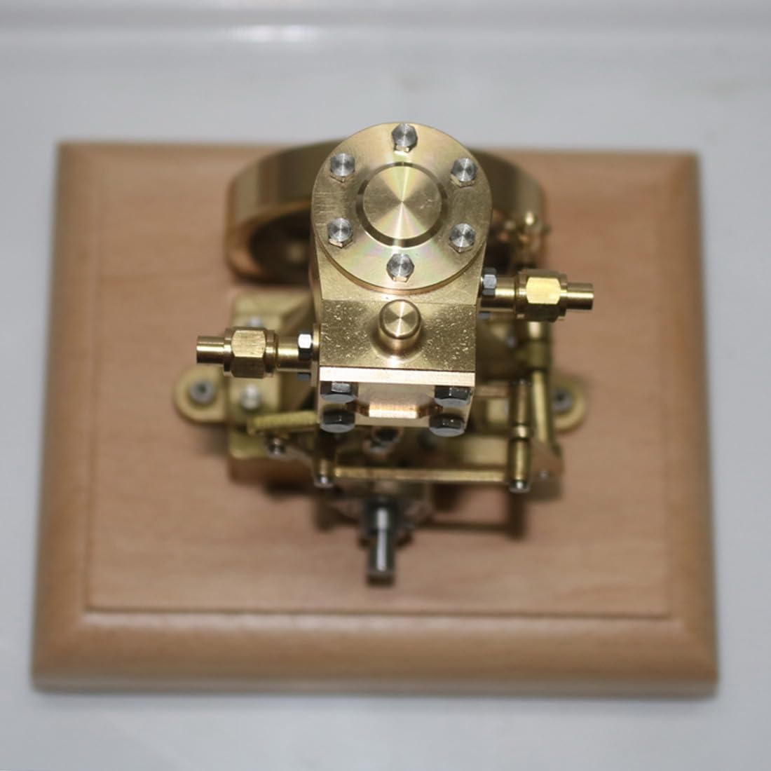 CreativeBlocker Machine à vapeur fonctionnelle Mini moteur en métal 1,85 CC Cylindre unique Boîte d'expérimentation Cadeau scientifique RTR