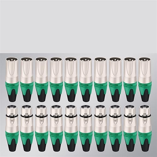 Fiche XLR 3 broches mâle et femelle lot de 20 pièces pour terminal de câble