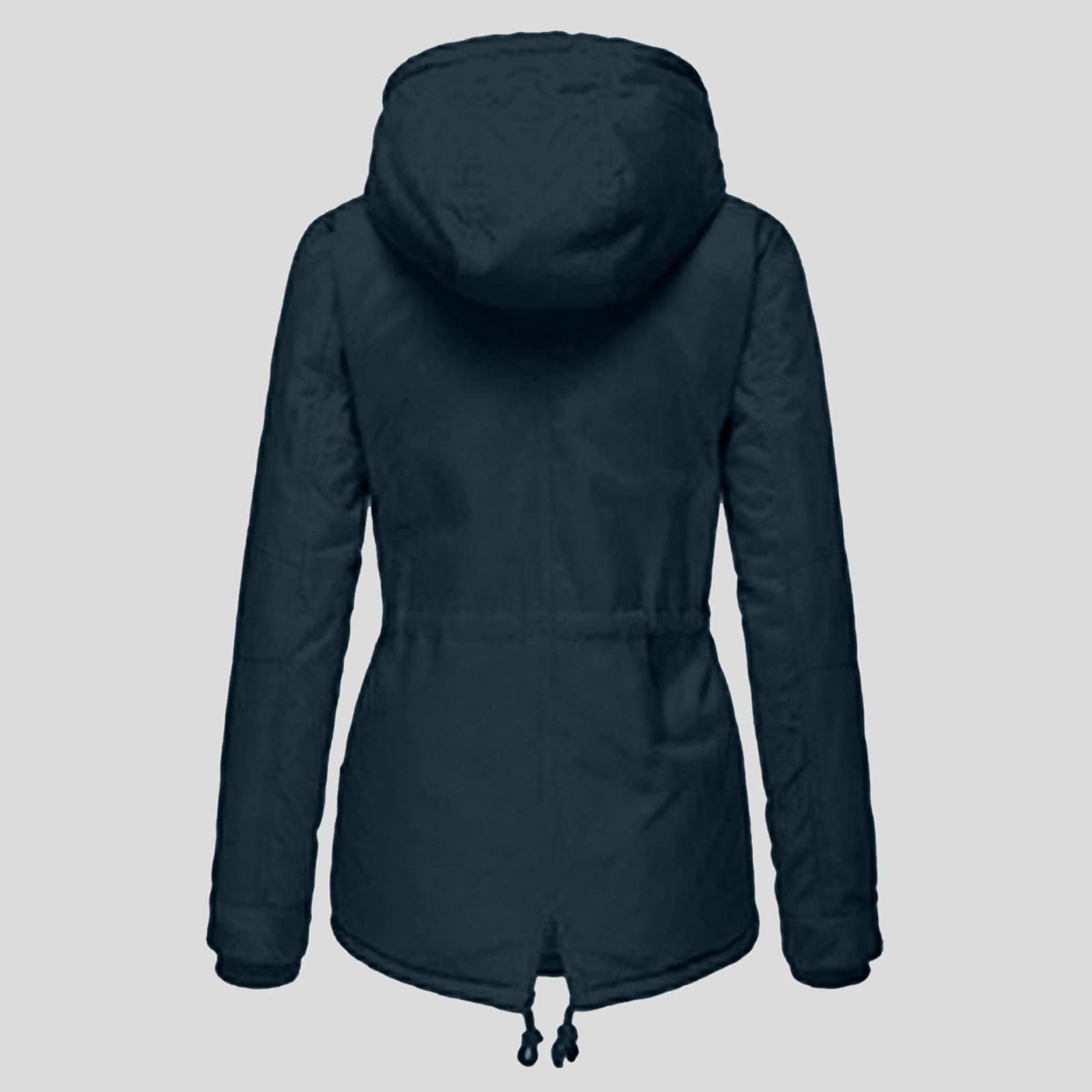 Winterjacke Warm GefüTtert Damen - Lang Elegant Mantel Mit Kapuze 3 In 1 Jacke Damen Damen Wasserdicht Atmungsaktiv PlüSchjacke Kapuzenjacke Outdoor Parka Damenjacke Herbst Winter Outdoor Frauen