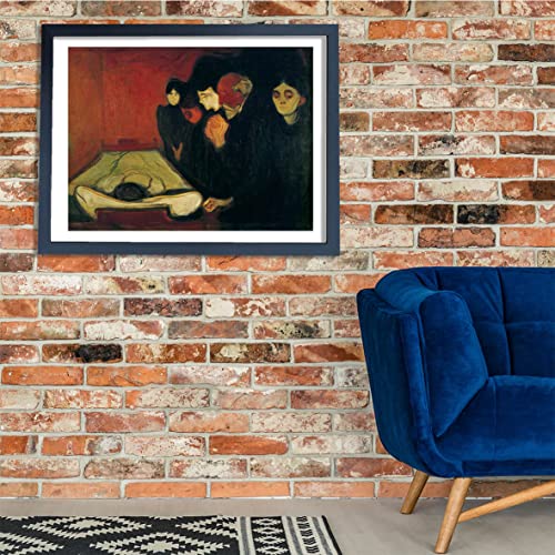 Edvard Munch The Death Bed affiche encadrée pour mur vide - 2