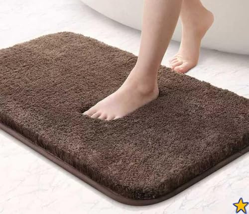 Image of Doormat for Bedroom,Bathroom,Kitchen,Living Room,Home,Entrance,Room,Foot Mats,Floor mat,Main Door,Rug Non Slip Mats,Door Mate,Floor Mat Soft Door Matt (Stripe Mat Brown)