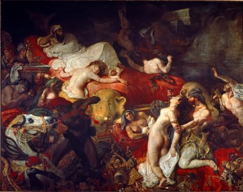 Tableaux Mural sur Toile Delacroix Poster Décoration Peinture Historique 60x90
