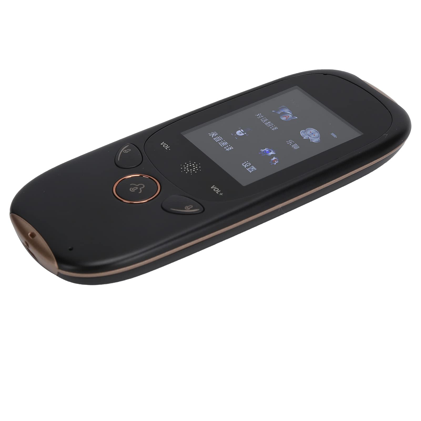 Naroote Dispositivo Traduttore Vocale, Dispositivo Traduttore Touch Screen da 2,0 Pollici per Viaggiatori d'affari (BLACK)