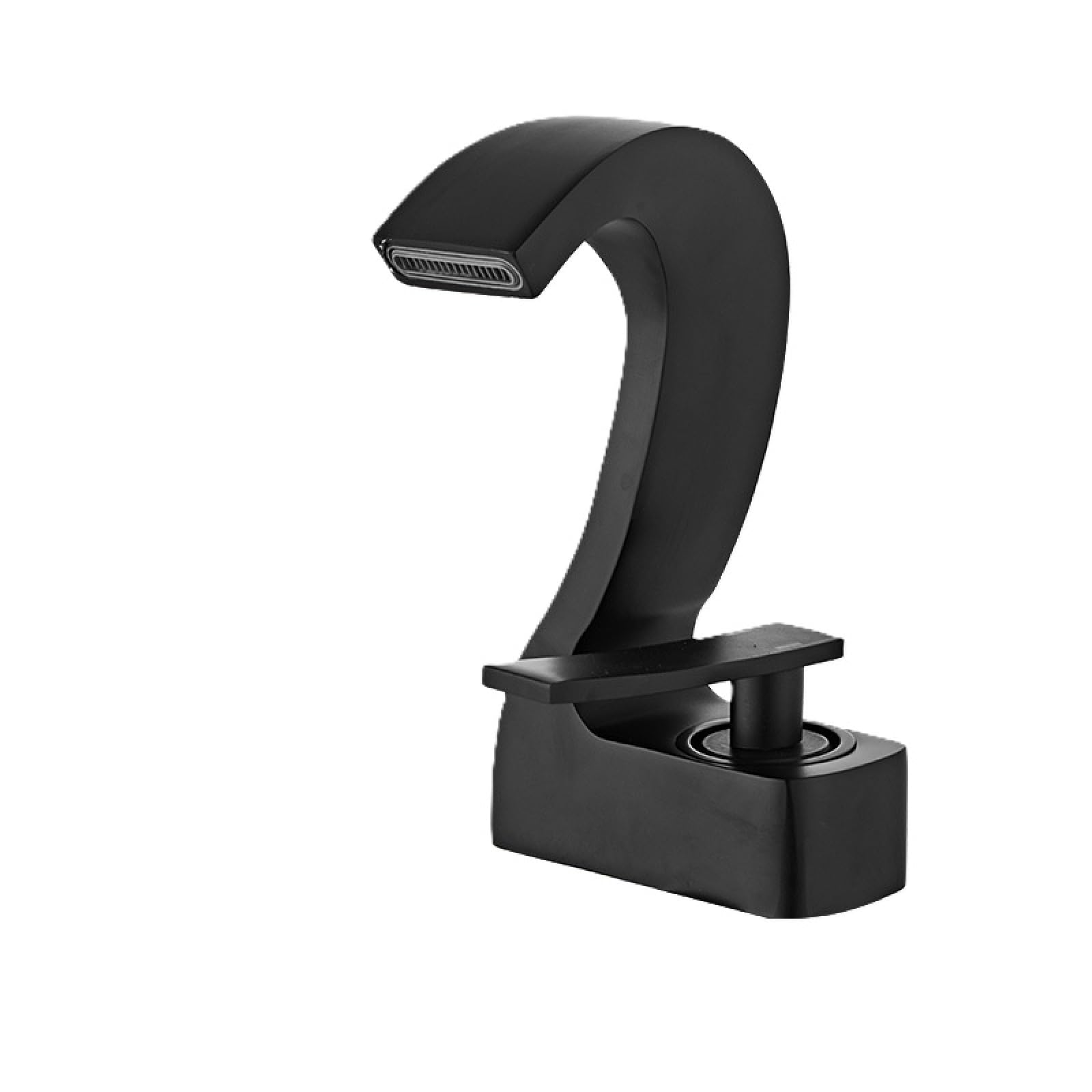 Fanjubei Black Copper Basin Hot And Cold Water, Waterfall Style, Washbasin Faucet,