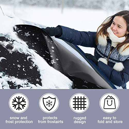 Tallew Car Windshield Cover For Ice And Snow Oxford Fabric Waterproof Windshield Frost Cover Auto Window Covers Automotive Windshield Snow Covers With 4 Elastic Straps For Winter (69 X 42 Inches) #TOP1
