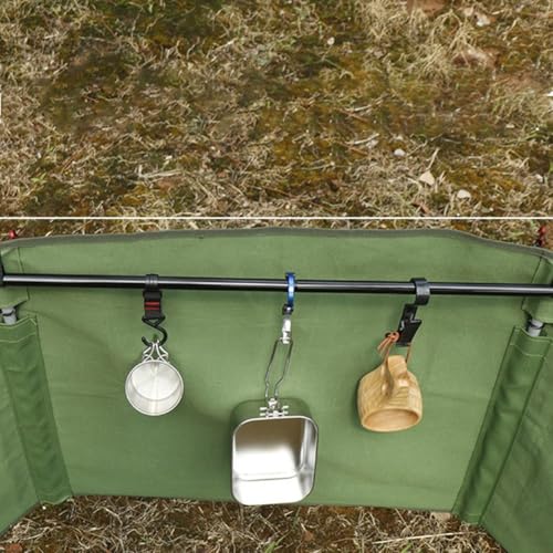 Parabrisas de barbacoa para camping, lona de algodón de silicona, ignífugo (M)