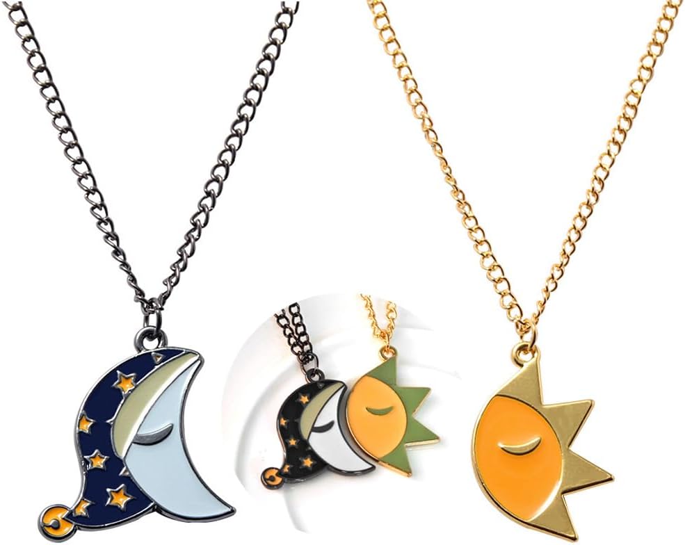Sun and Moon Friendship Pendant Necklaces Security Kuwait Ubuy