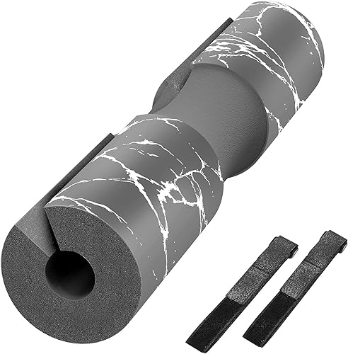 Image of POWER GUIDANCE Barbell Squat Pad - Neck & Shoulder Protective Pad - Great for Squats, Lunges, Hip Thrusts, Weight Lifting & More - Fit Standard and Olympic Bars Perfectly (Grey)