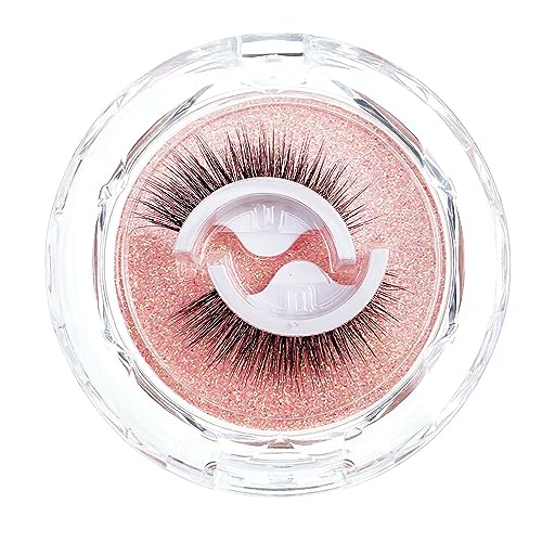 XTKDAIUI Self Adhesive Eyelashes,3D Dense Self Adhesive Lashes,Eyelashes Fluffy Natural Look No Glue Needed,Reusable False Lashes Wispy,48H Strong Hold,No Sticky Residue,Easy put on (Z08)