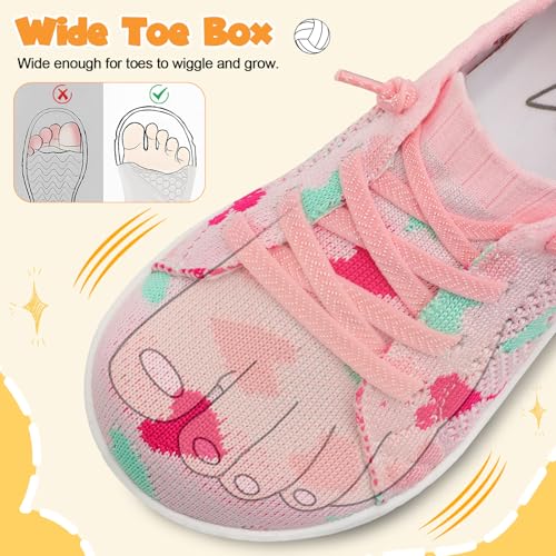 Image of LeIsfIt Toddler Shoes Girls Boys Wide Shoes Kids Zero Drop Minimalist Sneakers Barefoot Slip on Tennis Sneakers