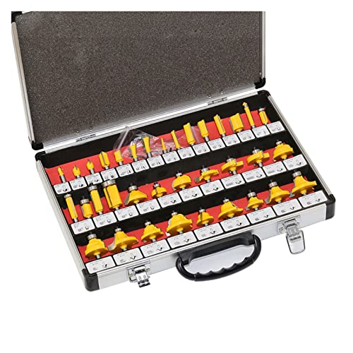 JUN-STORE 3 5pcs 1/4 Pulgada (6.35mm) Shank Tungsten Carbide Router bit bit Set Wood Woodworking Cutter Cutter Cutter SENMIA
