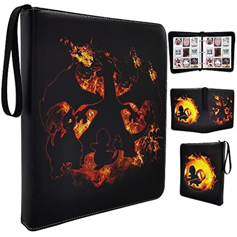 Card Binder 400 Pockets, Zipper Trading Card Binder, Sturdy Coll Card Album with Pages, Card Book Holder Fits Standard Size TCGs, Ideal Card Holder for Collectors & Gamers Cover