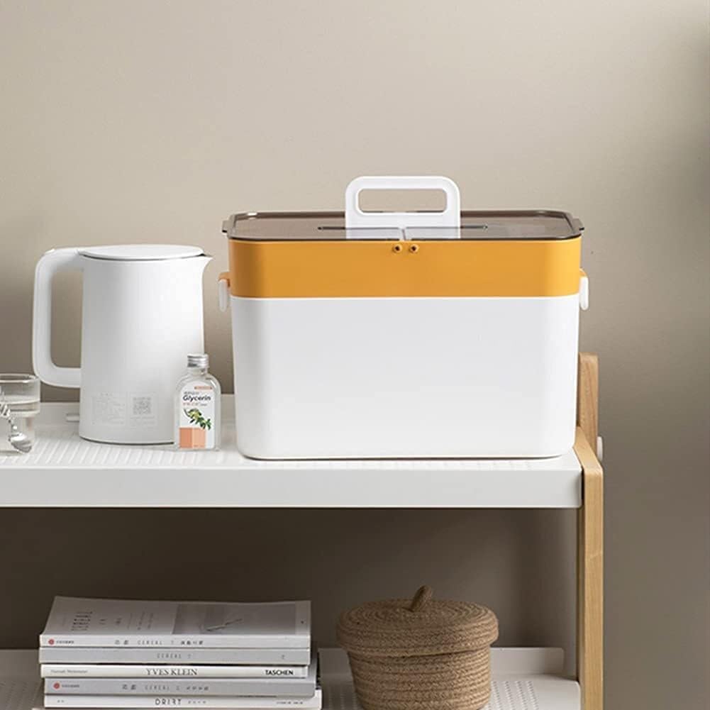 薬物収納ボックス - 大型 応急処置ボックス 自宅&amp;旅行用 プラスチックオーガナイザー ホワイト - 空 ワンサイズ(ブルー