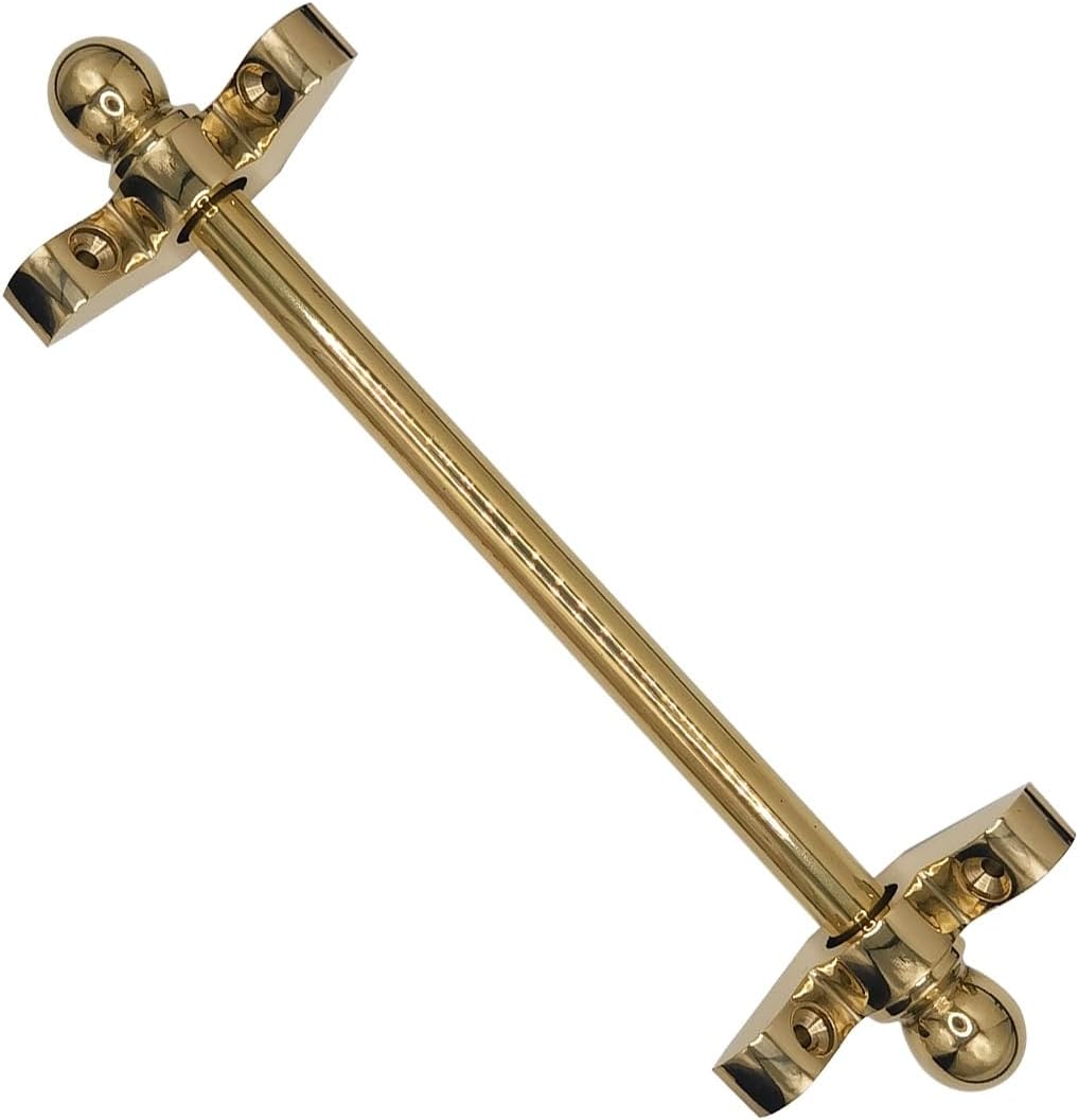 Premium Brass Stair Rods for Carpet Runners - Adjustable Non-Slip Floor Mat Bars with Brackets,Durable 12-Pack Removable Metal Stair Rods 50in for Carpet Runners - Stylish Stair Carpet Holde