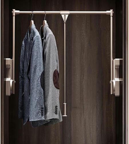 Tringle de placard extensible réglable et double tampon pour cintres