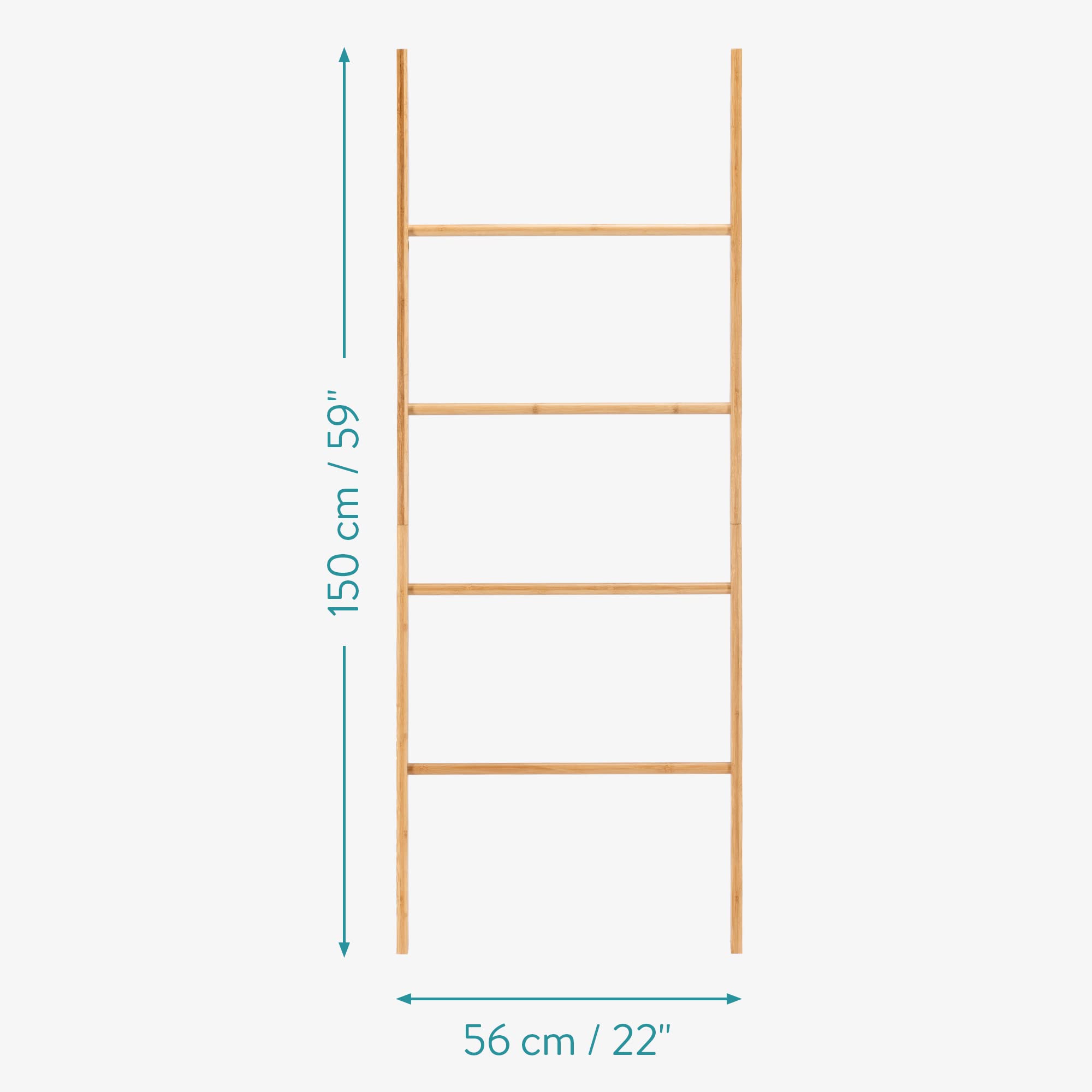 Image secondaire de Échelle Porte-Serviette en Bambou - Rangement Pratique pour Salle de Bain