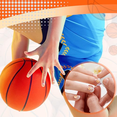 Image of Weysat 30g Mini Basketball Polymer Clay Slices 0.2 Inch Tiny Clay Basketball Pieces Sports Sprinkles Ball Confetti for Clips Nail Art DIY Craft Party Decoration Favors for Team Sports Lover