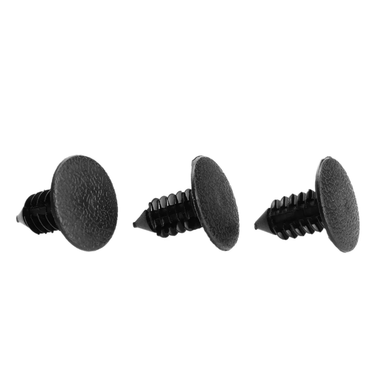 YTQMoreBNZ 50Pcs Black Auto Fastener Fit 8mm Hole Nylon Push Clips Fender Bumper Shield Retainer Plastic Trim Boot Rivets For Ford Chrysler