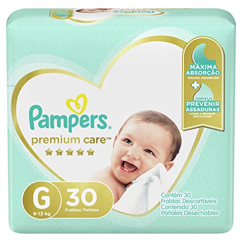 Fraldas Pampers Premium Care G 30 Unidades