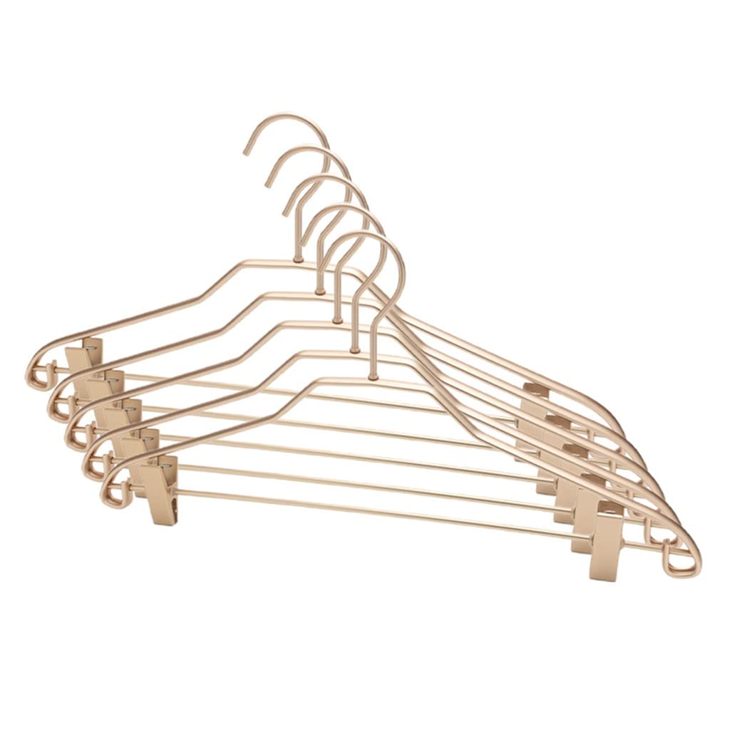 MOBYGKFY 5pcs Trouser Hangers Clothes Hanger Matte Aluminum Alloy Traceless Dress Pants Towel Hanger Wardrobe(3-pack)