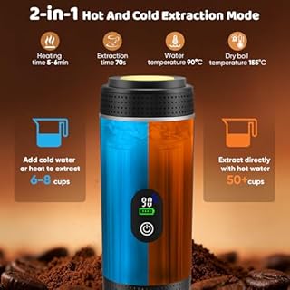 ExKeen Macchina da Caffè Espresso Portatile Mini, Macchina per Caffè Viaggio Con Batteria 7800mAh, 20Bar, USB–C, con Cialde NS Caffè Macinato, Caffè Compatta per Campeggio, Escursionismo