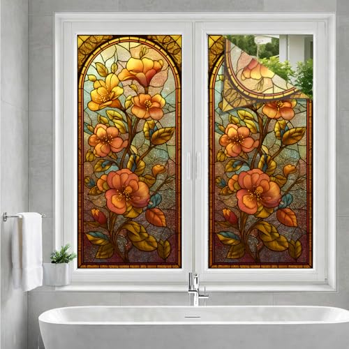 Vinilo Decorativo de Vidrio Esmerilado 17.5x36.3in Naranja miniatura 4