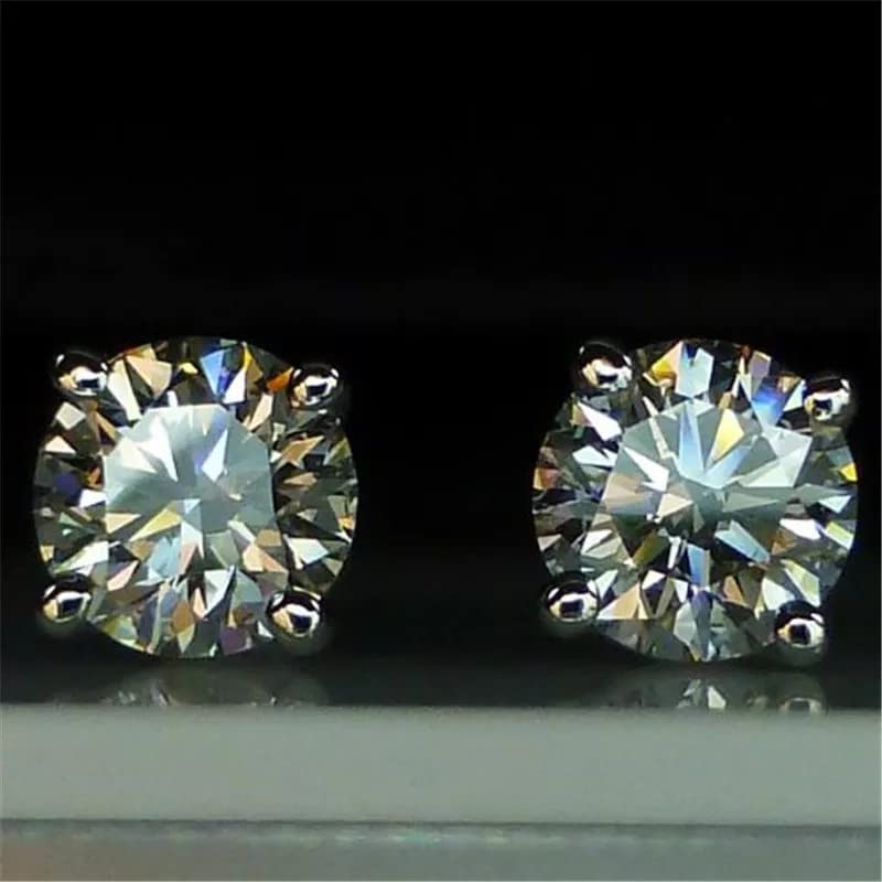 Diamond stud oreille boucle en argent le cadeau de fiançailles idéal