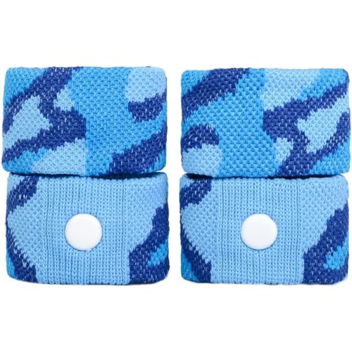 Image of P6 Motion Sickness Bands for Kids Children's Wristbands for Anti Nausea Sea Cruise Travel Car Sickness All-Natural Non Drowsy Relief Acupressure Treatment (2 Pack, Blue - Blue)