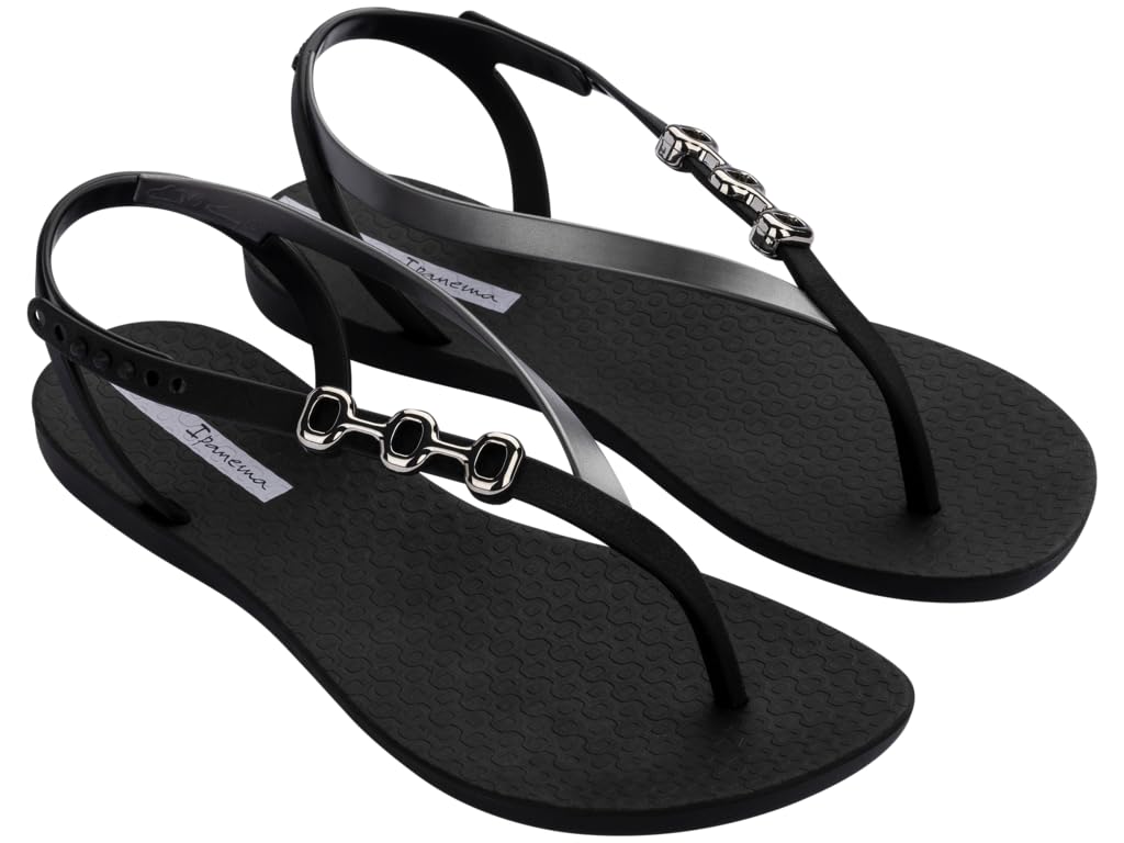 Ipanema Women's Rio Fem Sandals, Black Silver, 8 UK