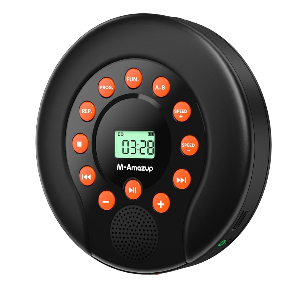 Lecteur de Cassette Audio, Lecteur CD Portable, Batterie Rechargeable de 1500 MAh, Haut-Parleurs Stéréo Doubles, Fonction de Lecture AUX/USB pour Voiture.