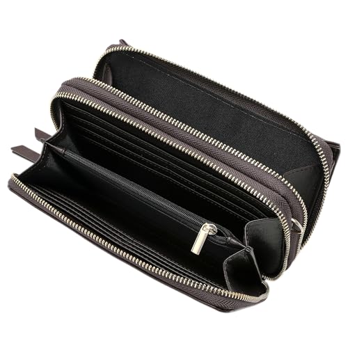 Image of Lanyani RFID Crossbody Wallet Wristlet Purse with Phone Pocket For Women Vegan Leather
