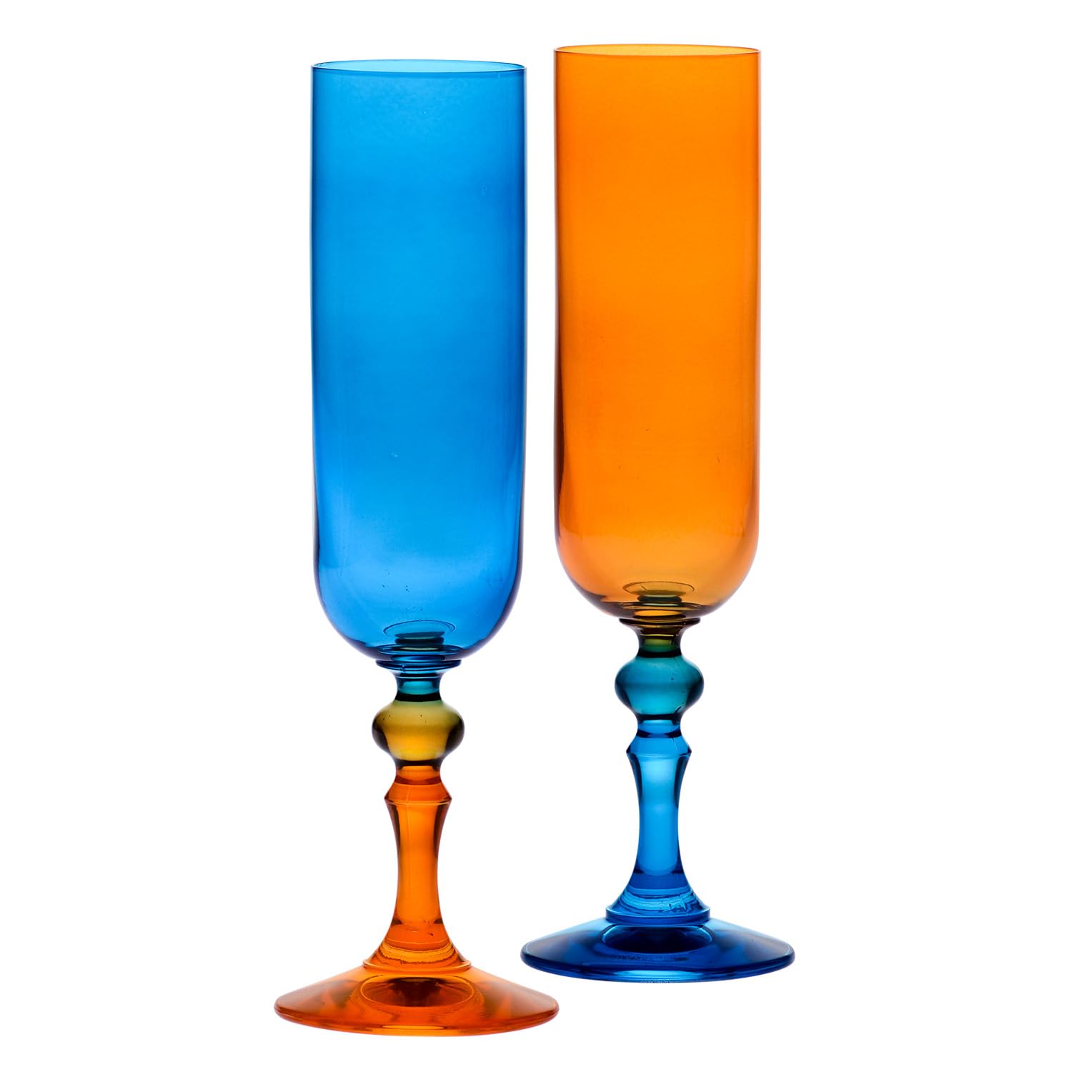 Flûtes à prosecco colorées KROSNO verres à champagne Bubble bleu orange
